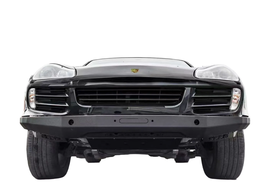 Desert Off-Road Front Bumper for Porsche Cayenne 957 with Carbon Steel & Aluminum-Magnesium Alloy Radiator Skid Plate | Vipera