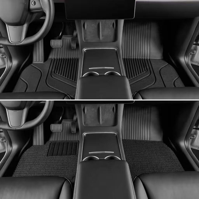2023 Model X 6-Seat Specific TPE Floor Mats - Waterproof Anti-Slip Eco-Friendly & Easy to Clean