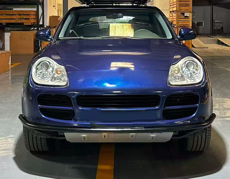 High-Quality Off-Road Front Bumper for Porsche Cayenne 955 with Carbon Steel & Aluminum-Magnesium Alloy Radiator Skid Plate | Vipera