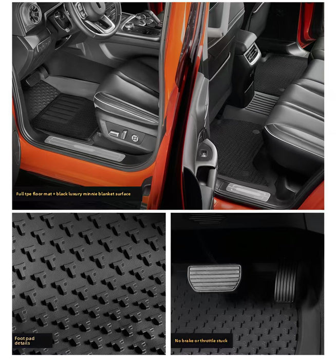 Full TPE Floor Mats for Tank 300 (2020-2024) - Not for Hybrids Waterproof Wear-Resistant Eco-Odorless Custom-Fit Easy-Clean