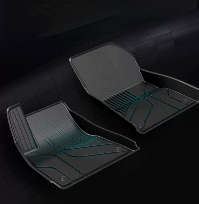 2023 Model X 5-Seat Specific TPE Floor Mats - Waterproof Anti-Slip Eco-Friendly & Easy to Clean