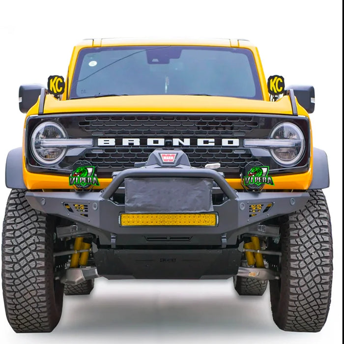 Ford Bronco Front Bumper - Heavy Duty Metal Off-Road Bumper