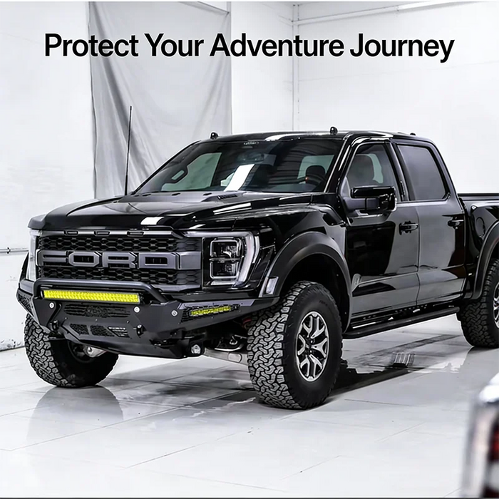 Raptor Racing Front Bumper - Premium Metal Construction, Wear-Resistant, Enhanced Protection, Drill-Free Installation, High Quality