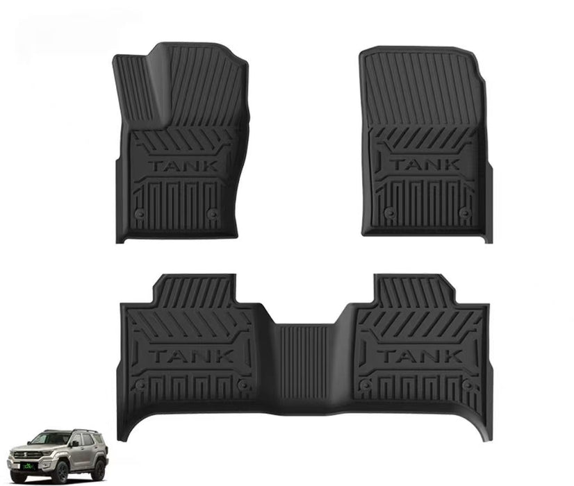 Tank 400 Full TPE Black Floor Mats Waterproof Wear - Resistant Eco - Friendly Odorless Custom - Fit Easy to Clean