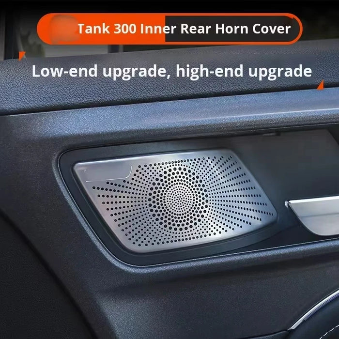 Tank 300 Stainless Steel Decorative Protection Cover Inner Door Handle Horn Cover Speaker Frame - External Accessories