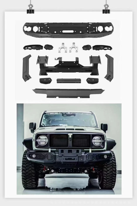 Body Kit Front+Rear Protection Bumper Off Road 4X4 for Tank 300 Maple Forest Iron Cavalry Protection Bar Combination