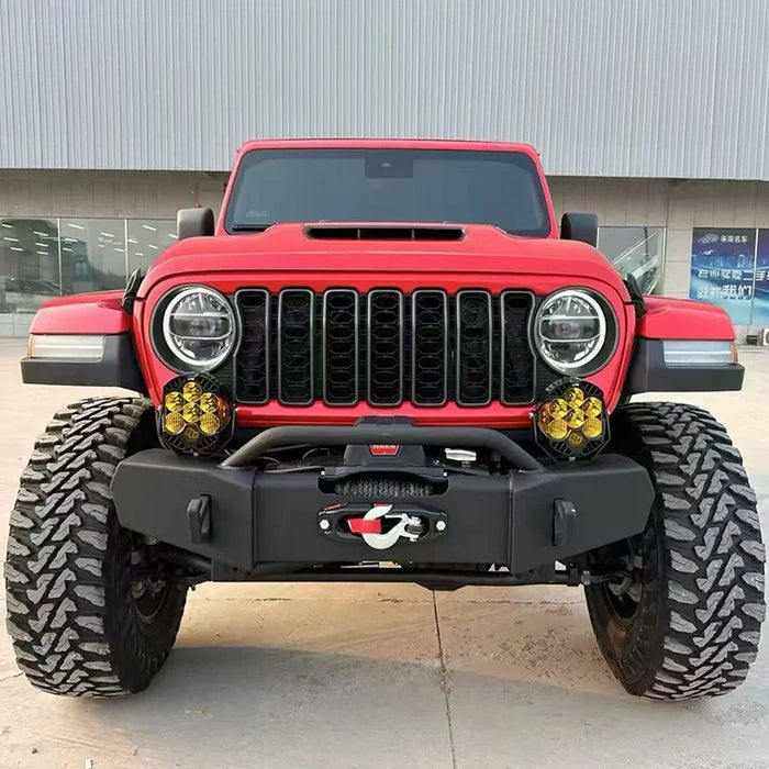 Lightweight Upgraded Front Bumper with High-strength Front Guard Plate Compatible with Jeep Wrangler JL Off-road Vehicle