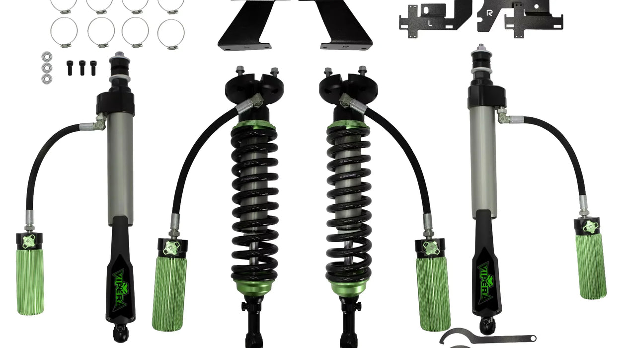 Wrangler Monotube 2-Way Nitrogen Shock Absorber 2-3.5 Inch Lift Kit - Superior Body Control, Road Protection, Customizable Color Auto Parts
