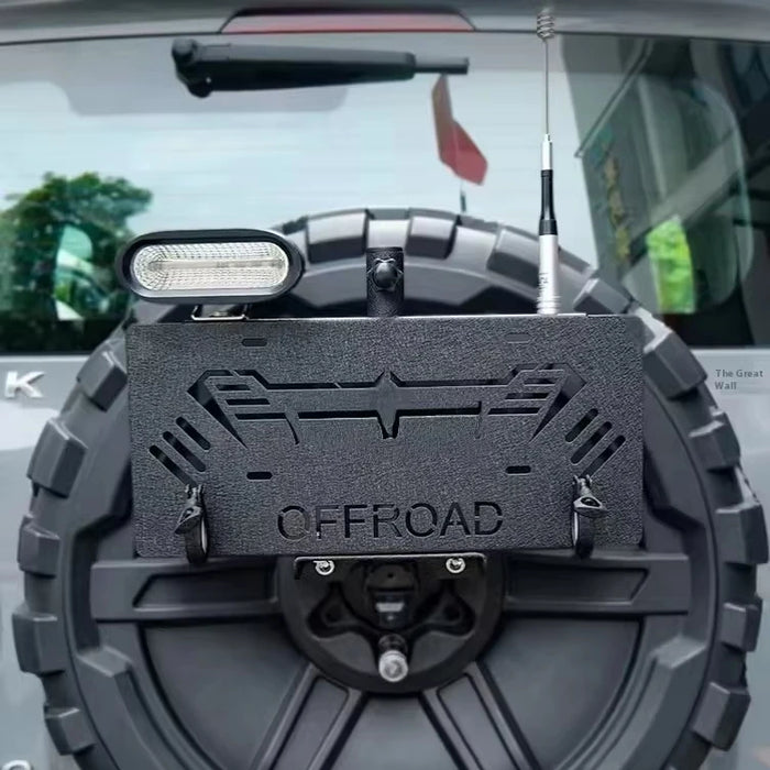 Multifunctional 5-in-1 Modified Off-Road Accessories Tank 300 License Plate Bracket Spare Tire Mount Dedicated Flag Pole