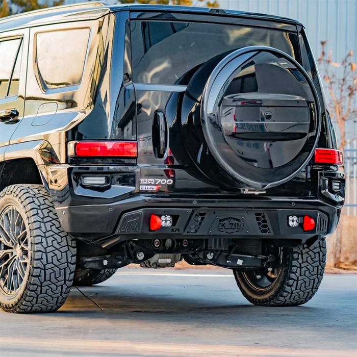 Tank 700 Air Intake Rear Bumper, Half-Width Rear Bumper, Half-Height Rear Bumper, Off-Road Bumper with Rear Tow Hook, Rear Bumper