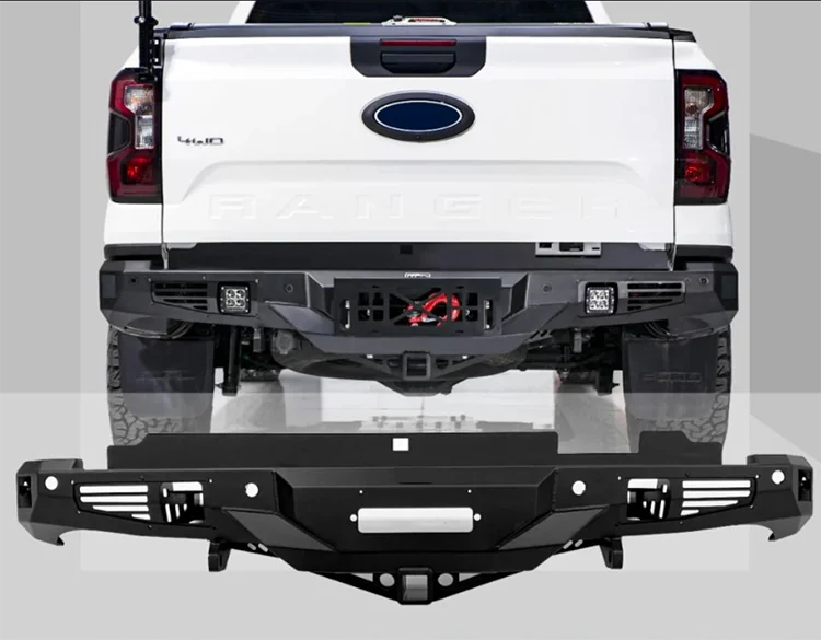 Ford Ranger Rear Bumper, Anti-Collision Rear Bumper, Bumper with Winch Mount, Trail Edition Modified Winch Rear Bumper