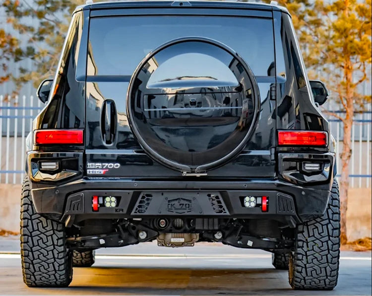 Tank 700 Air Intake Rear Bumper, Half-Width Rear Bumper, Half-Height Rear Bumper, Off-Road Bumper with Rear Tow Hook, Rear Bumper