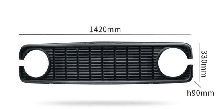 Car Grill Front Bumper Plastic Grille Grill with Lamp Shade Suitable for Tank 300 with Yellow Light in the Net 4x4 Offroad