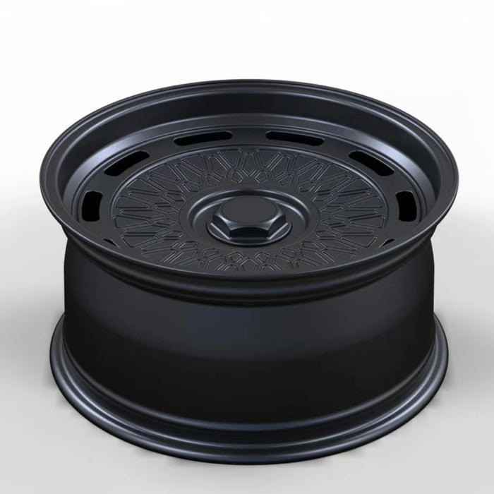 Aki Forged 04 Mesh Offroad Wheel | Deep Dish Matte Black
