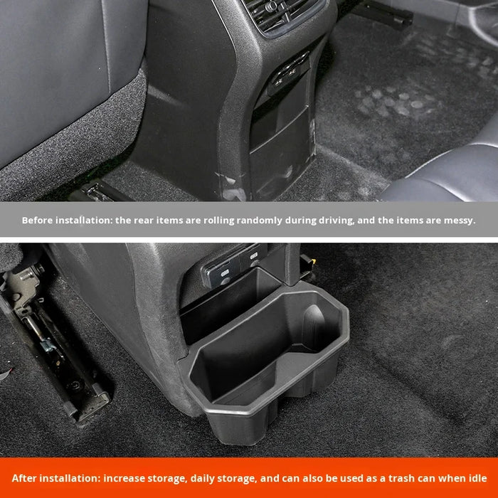 Multifunctional Car Storage Bucket with Trash Can, Cup Holder and Rear Air Vent for Tank 300, Made of Durable Plastic