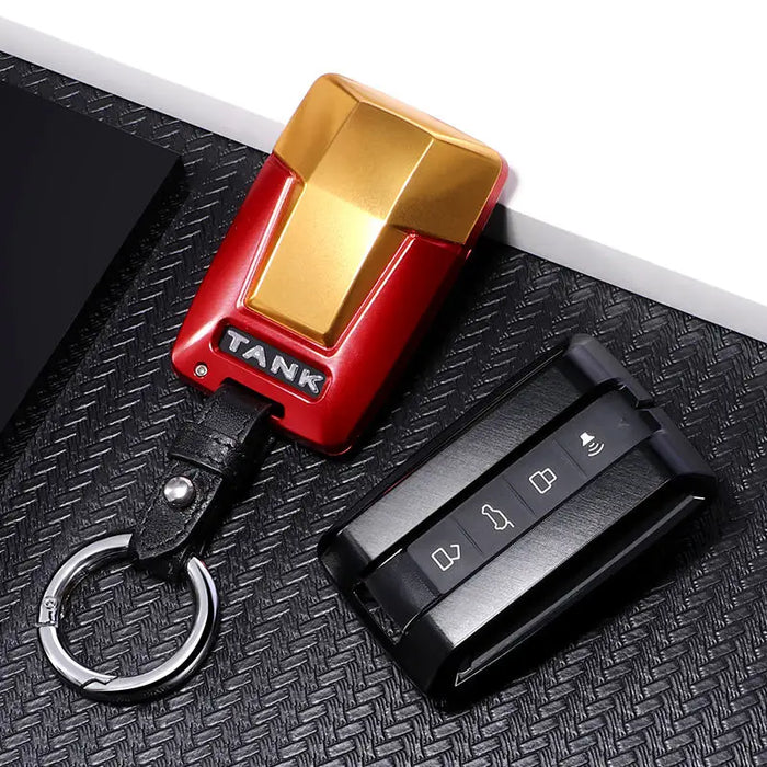 Tank 300 400 and 500 Modified Iron Man Design Special Vehicle Key Alloy Key Case