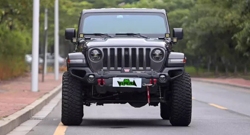 Vipera Wrangler JL Front Bumper RR Plus Edition 2018-2023 Black Carbon Steel