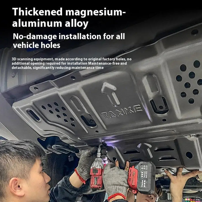 Aluminum-Magnesium Alloy Chassis for Tank 300 Off-Road Modification Parts: New Engine Water Tank, Transfer Case, and Front Bar Guard Plate