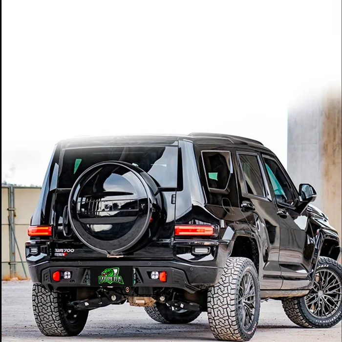 Tank 700 Air Intake Rear Bumper, Half-Width Rear Bumper, Half-Height Rear Bumper, Off-Road Bumper with Rear Tow Hook, Rear Bumper