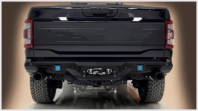 High Quality New Vipera Steel Black Winch Tray Rear Bumper for F-150 Raptor