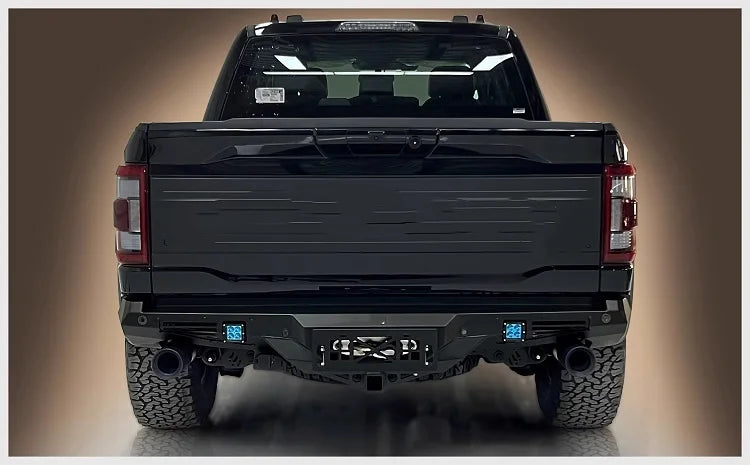 High Quality New Vipera Steel Black Winch Tray Rear Bumper for F-150 Raptor