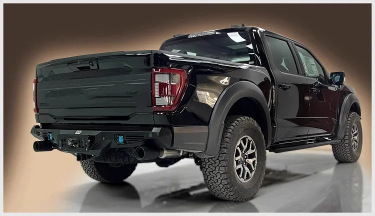 High Quality New Vipera Steel Black Winch Tray Rear Bumper for F-150 Raptor