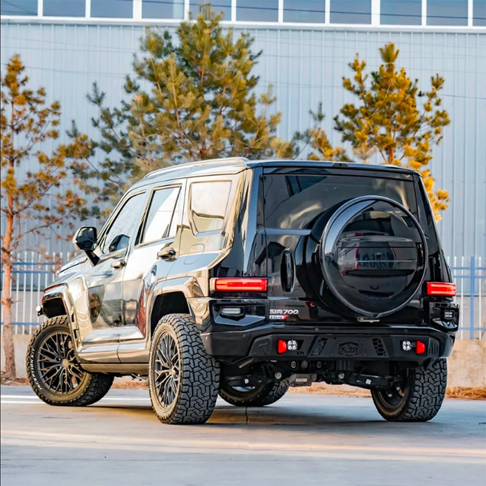 Tank 700 Air Intake Rear Bumper, Half-Width Rear Bumper, Half-Height Rear Bumper, Off-Road Bumper with Rear Tow Hook, Rear Bumper