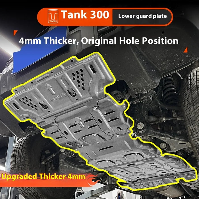 Aluminum-Magnesium Alloy Chassis for Tank 300 Off-Road Modification Parts - New Engine Water Tank, Transfer Case & Front Bar Guard Plate
