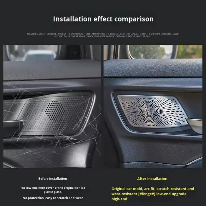 Tank 300 Stainless Steel Decorative Protective Cover Interior Door Handle Horn Cover Speaker Frame-Exterior Accessories for