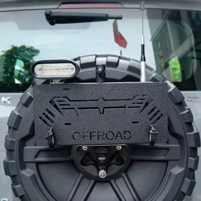 Multifunctional 5-in-1 Modified Off-Road Accessories Tank 300 License Plate Bracket Spare Tire Mount Dedicated Flag Pole