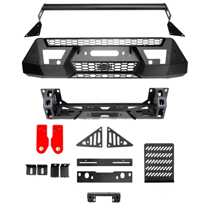 Tank 700 Air Intake Front Bumper, Half-Width Front Bumper, Anti-Collision Front Bumper with Light Mount, Protective Off-Road Bumper with Winch Mount