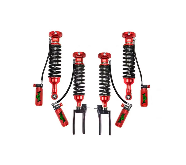 Single Tube Nitrogen Shock Absorber 24-Way Compression 30-Way Rebound Adjustable 2-Inch Lift Fits Porsche 955/957/958