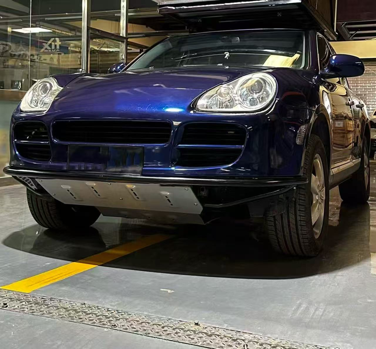 High-Quality Off-Road Front Bumper for Porsche Cayenne 955 with Carbon Steel & Aluminum-Magnesium Alloy Radiator Skid Plate | Vipera